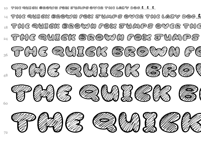 Cartoon Madness font waterfall